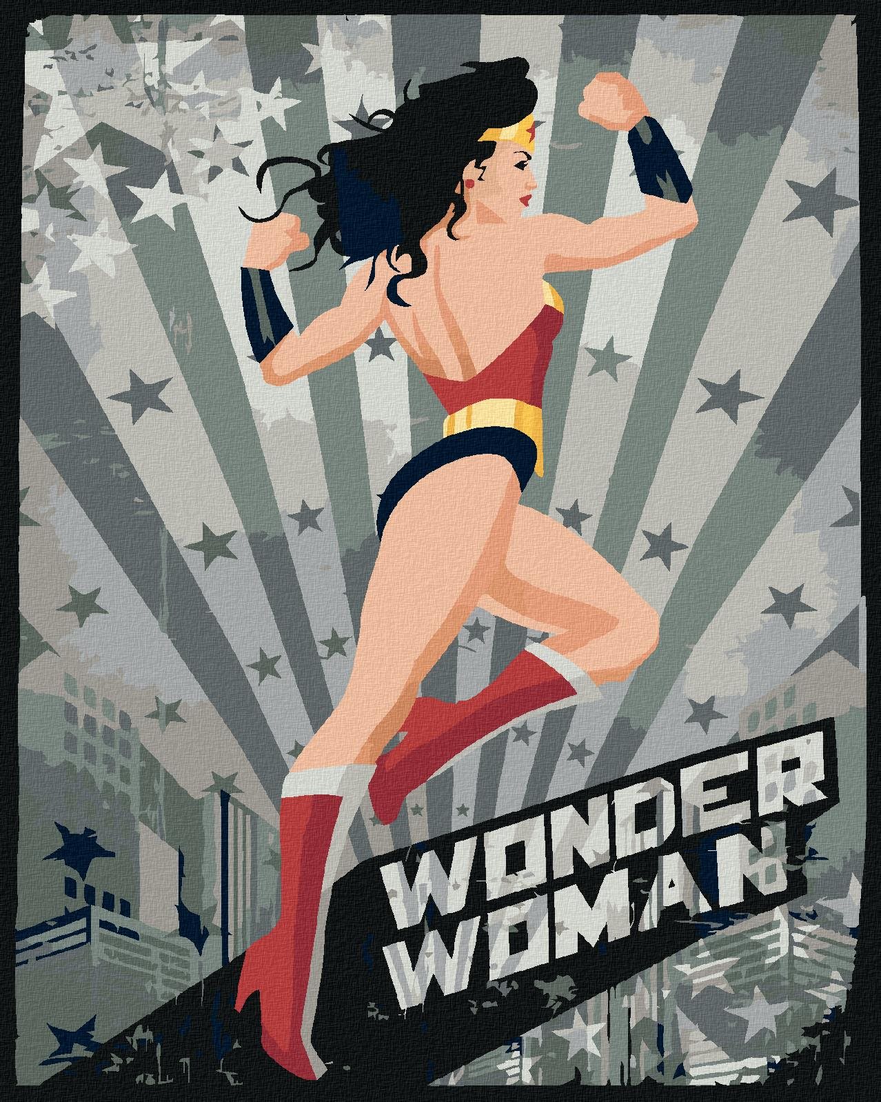 Zuty - Wonder woman hvězda IV, 40×50 cm, vypnuté plátno na rám