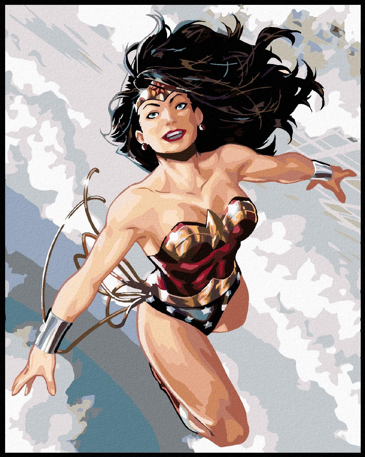 Zuty - Wonder woman letí, 40×50 cm, vypnuté plátno na rám