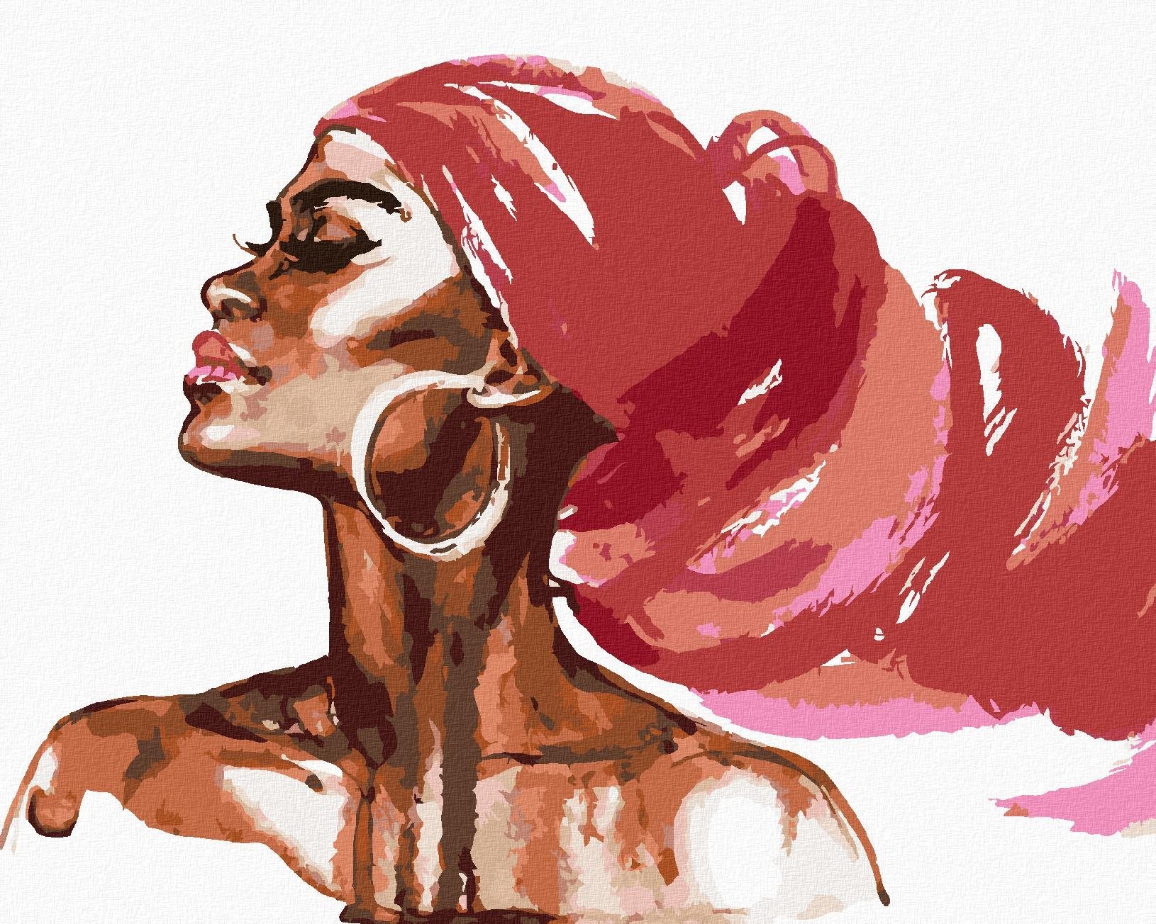 Nádherná africká žena, 40×50 cm, vypnuté plátno na rám