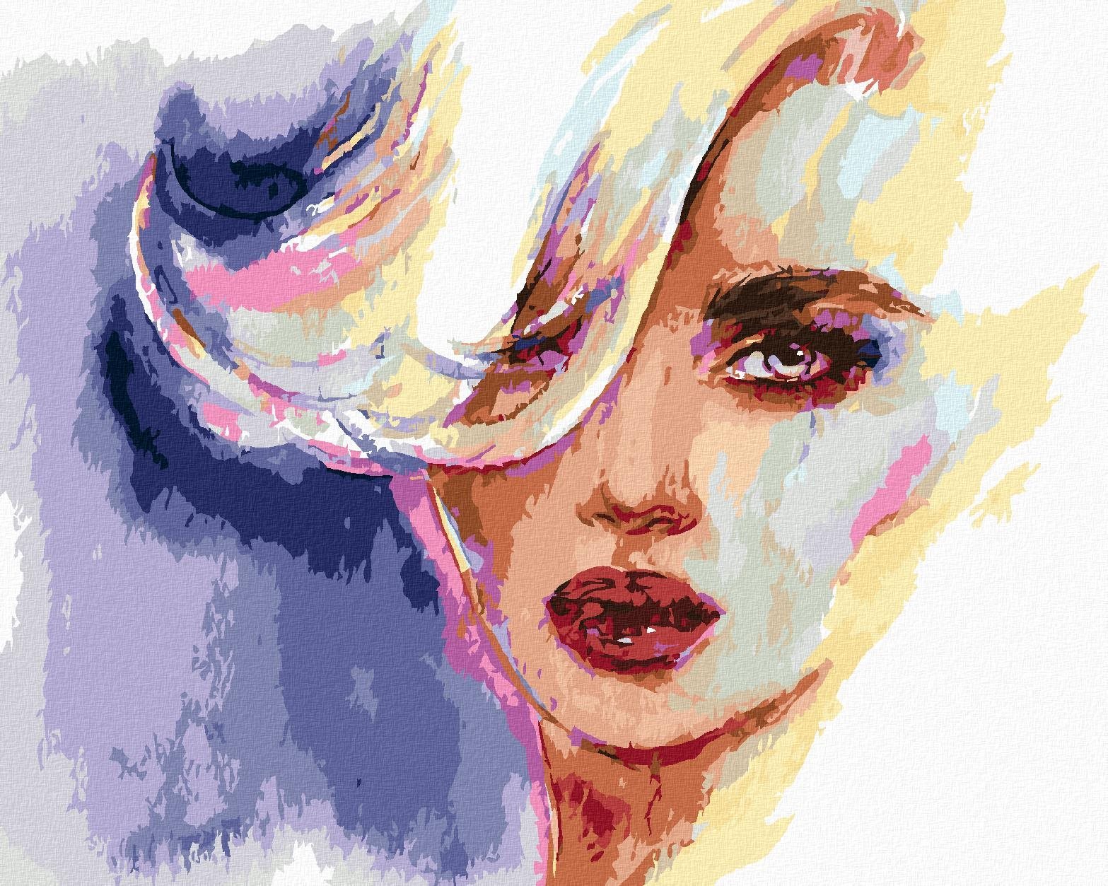 Žena s blonďatými vlasy, 40×50 cm, vypnuté plátno na rám