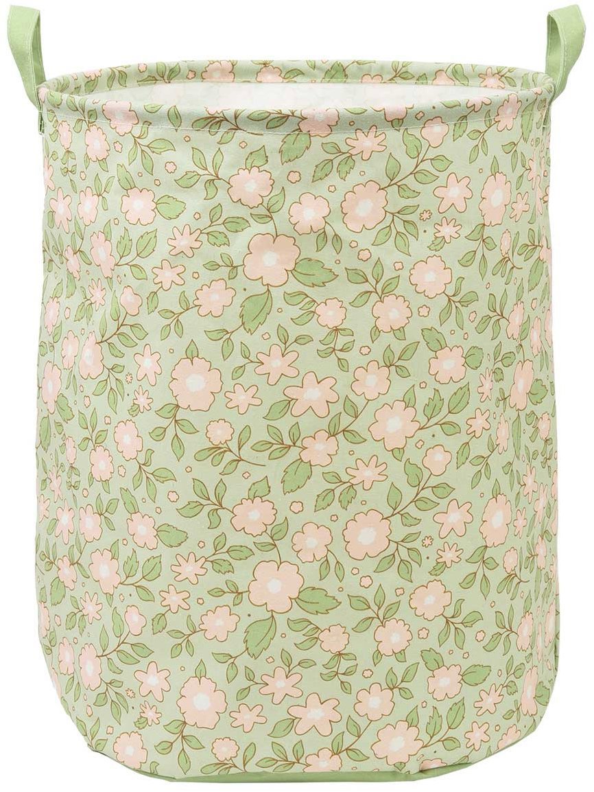 A Little Lovely Company Úložný koš na hračky - květiny na šalvějové