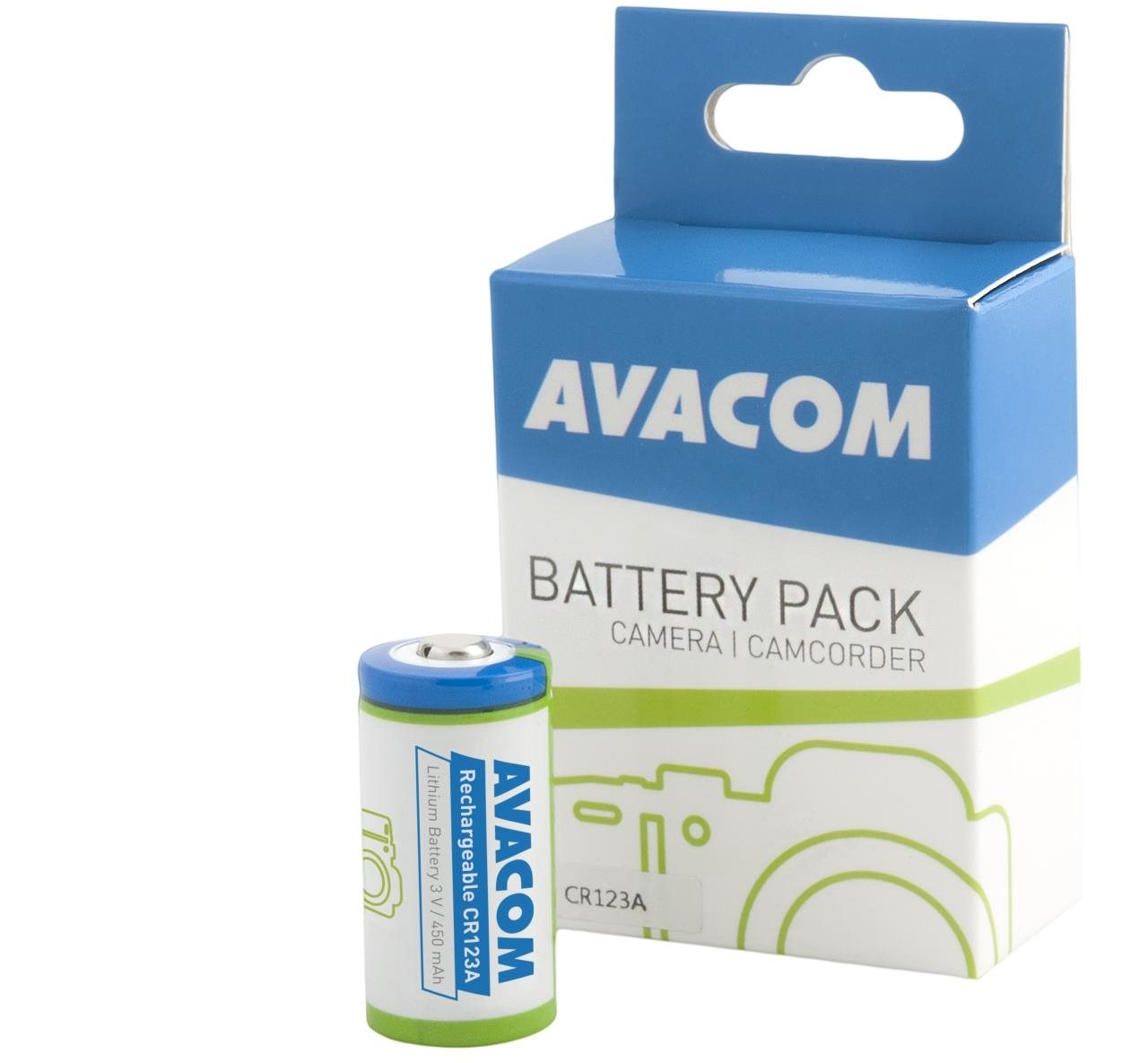 Avacom nabíjecí baterie CR123A 3V 450mAh 1.35Wh