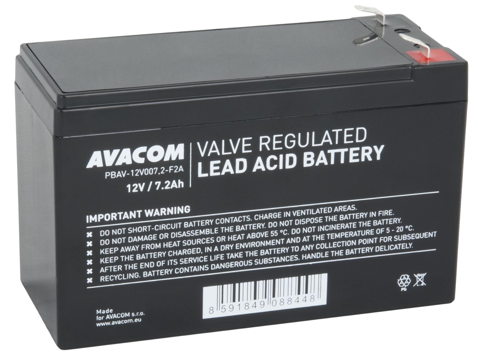 AVACOM baterie 12V 7,2Ah F2