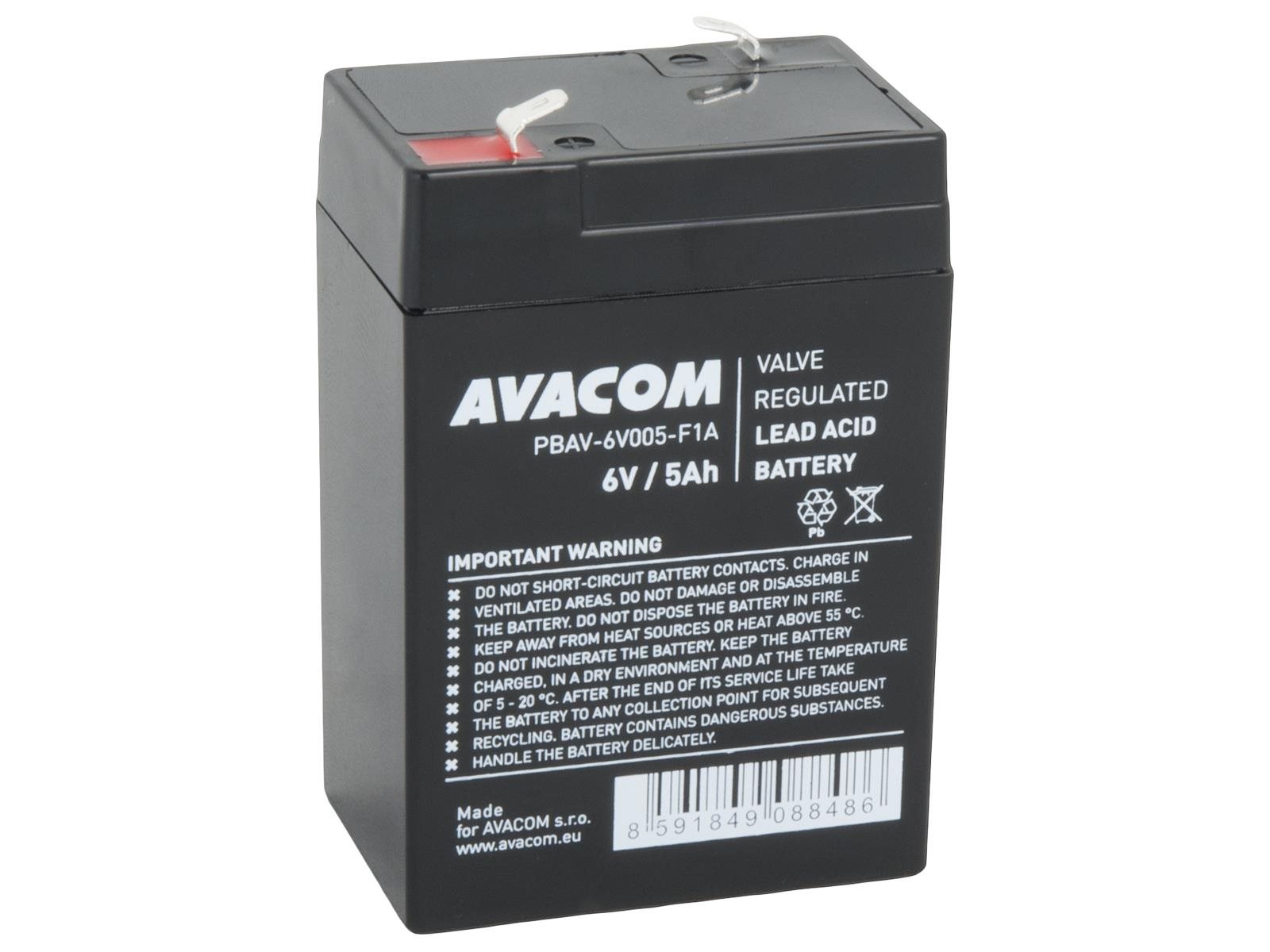AVACOM baterie 6V 5Ah F1