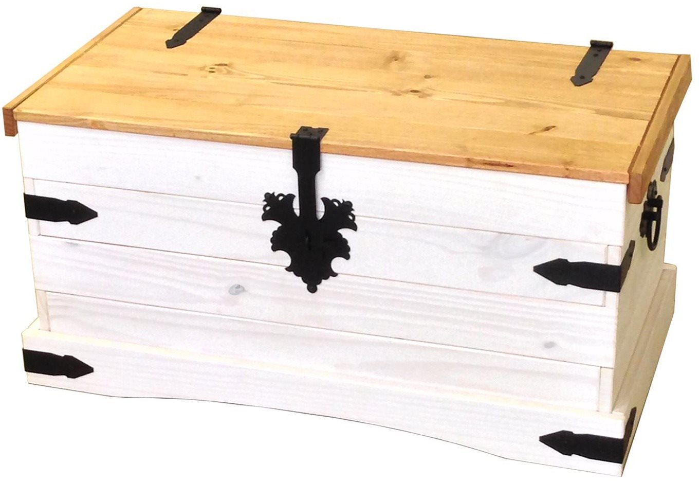 IDEA Nábytek Truhla CORONA, bílý vosk, 16451B
