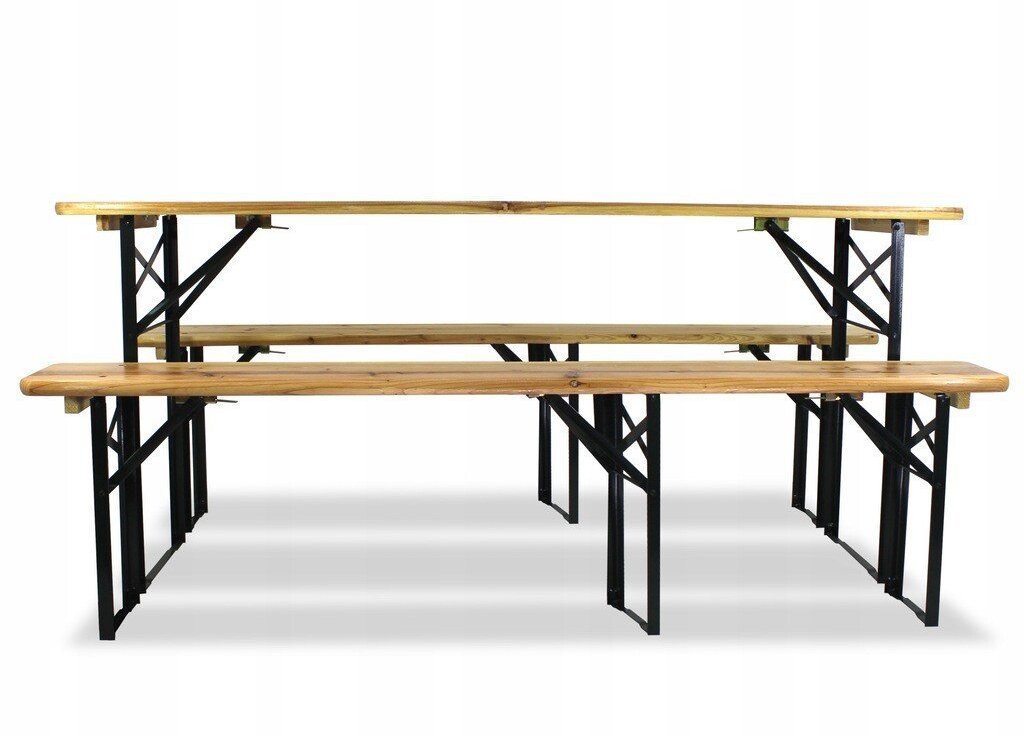 IGOTREND Zahradní nábytek pivní set 3 díly stůl + lavice 177 cm