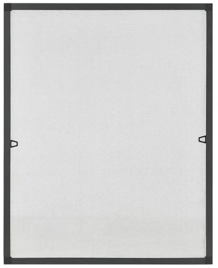 Juskys Síť proti hmyzu s hliníkovým rámem 25456, 100 × 120 cm, černá