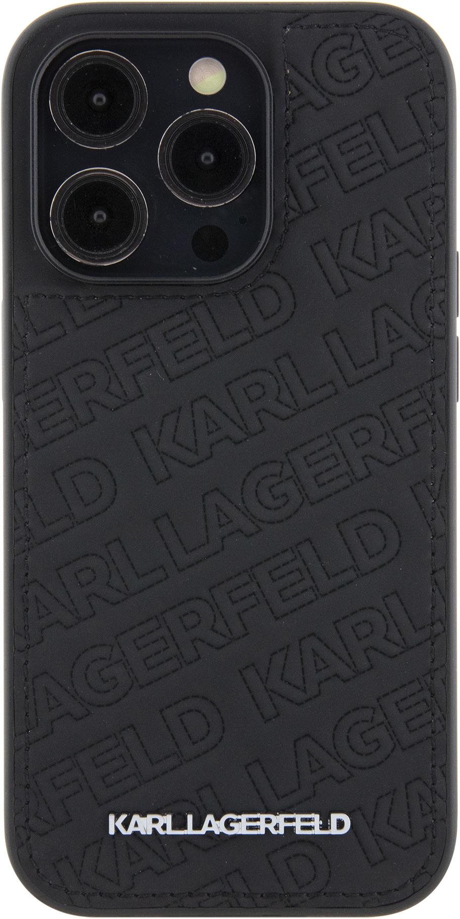 Karl Lagerfeld PU Quilted Pattern Zadní Kryt pro iPhone 15 Pro Black
