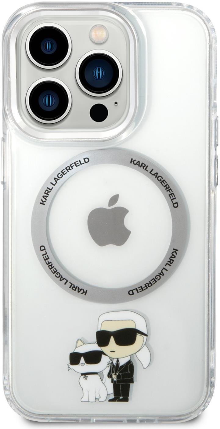 Karl Lagerfeld IML Karl and Choupette NFT MagSafe Zadní Kryt pro iPhone 13 Pro Transparent
