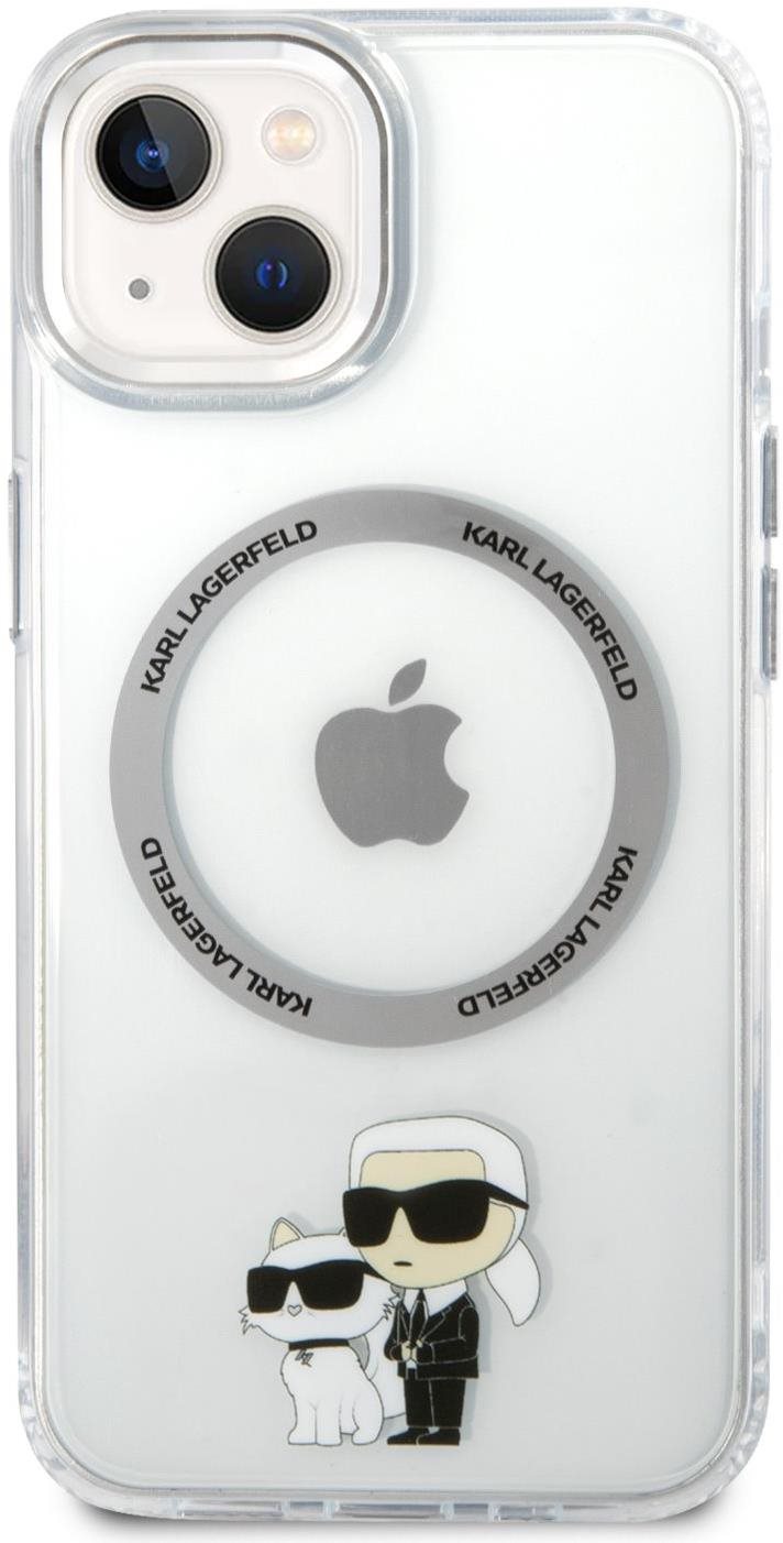 Karl Lagerfeld IML Karl and Choupette NFT MagSafe Zadní Kryt pro iPhone 13 Transparent