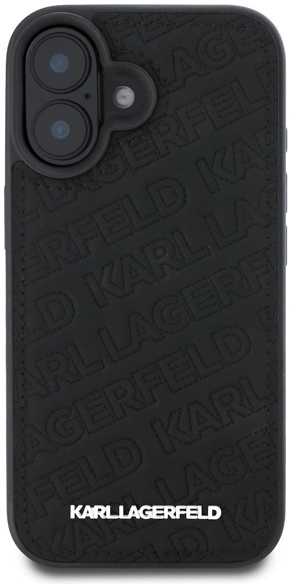 Karl Lagerfeld PU Quilted Pattern Zadní Kryt pro iPhone 16 Black