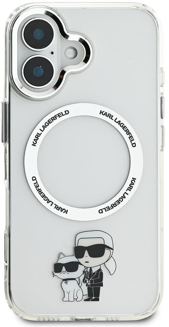 Karl Lagerfeld IML Karl and Choupette MagSafe Zadní Kryt pro iPhone 16 Transparent