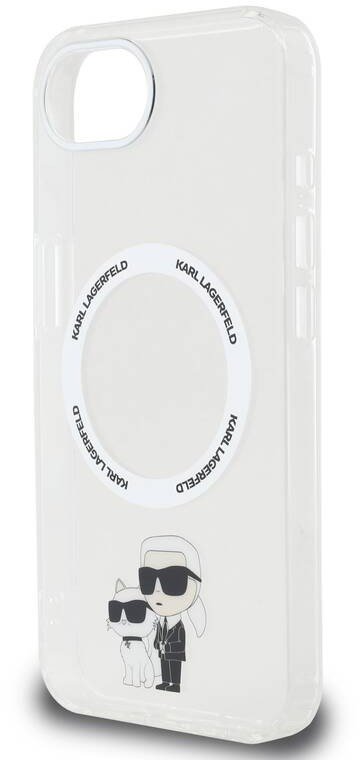 Karl Lagerfeld IML Karl and Choupette MagSafe Zadní Kryt pro iPhone 16e Transparent