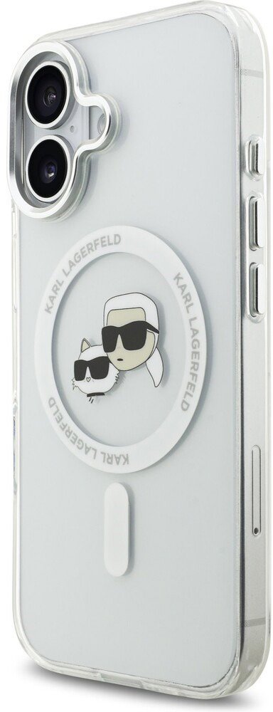 Karl Lagerfeld IML K&CH Heads Metal Frame MagSafe Zadní Kryt pro iPhone 17 Transparent