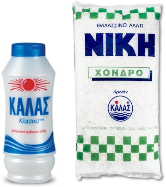 KALAS Jemná mořská sůl CLASSIC 250 g + NIKI Hrubá jodizovaná 1 kg