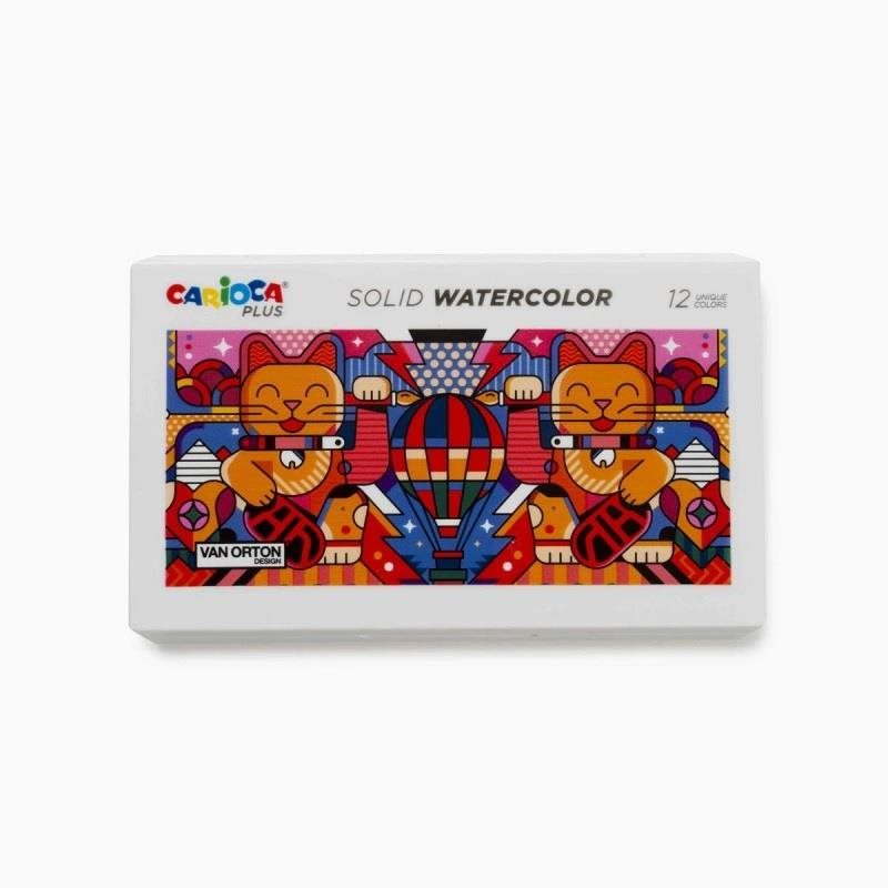 CARIOCA Plus Solid Watercolor 12 barev
