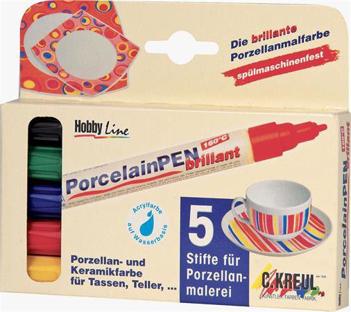 KREUL na porcelán, sada BRILLANT, 5 barev