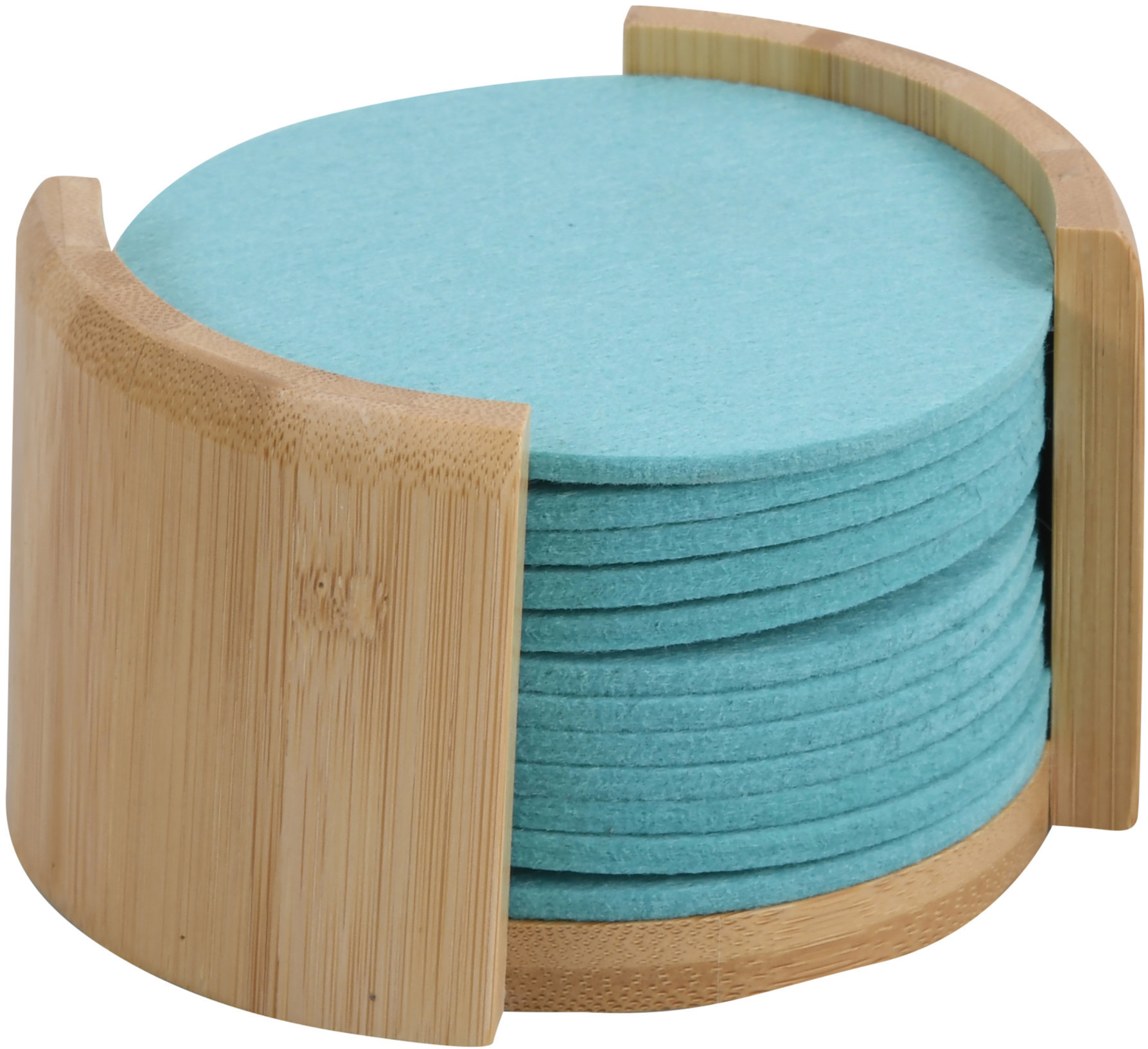 Kesper Podtácky bambus/plsť, průměr 10 cm, 12 ks, modré