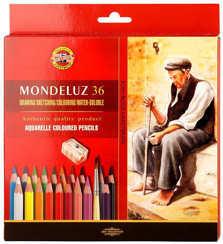 Koh-i-noor Mondeluz 3712/36 Akvarelové pastelky 36 ks