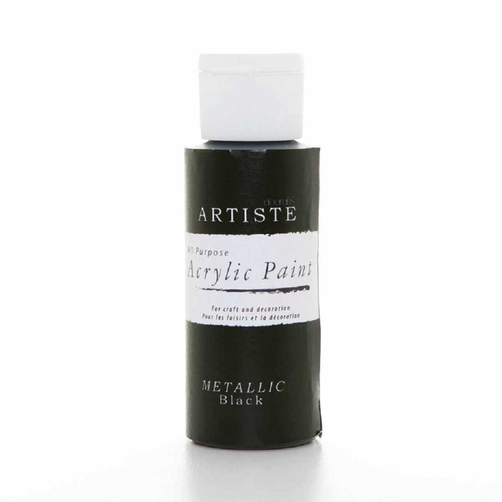 Docrafts Akrylová barva DOA 763112 59 ml - Metallic Black