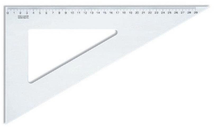 Koh-i-noor 745858 - pravítko trojúhelník 60/320, transparentní