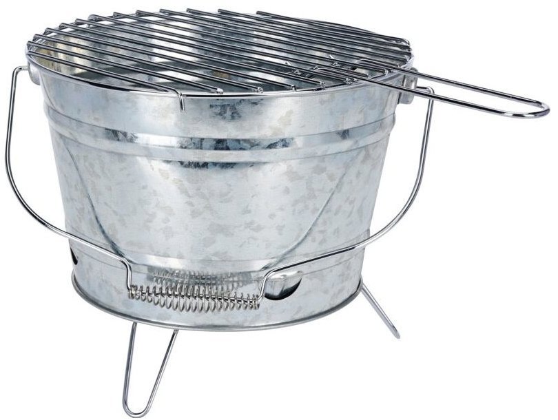 KOOPMAN Gril přenosný zinkovaný kbelík 27 cm