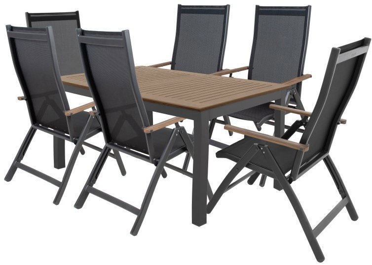 DOPPLER Sedací souprava EXPERTWOOD Plus, 6+1, hliníková