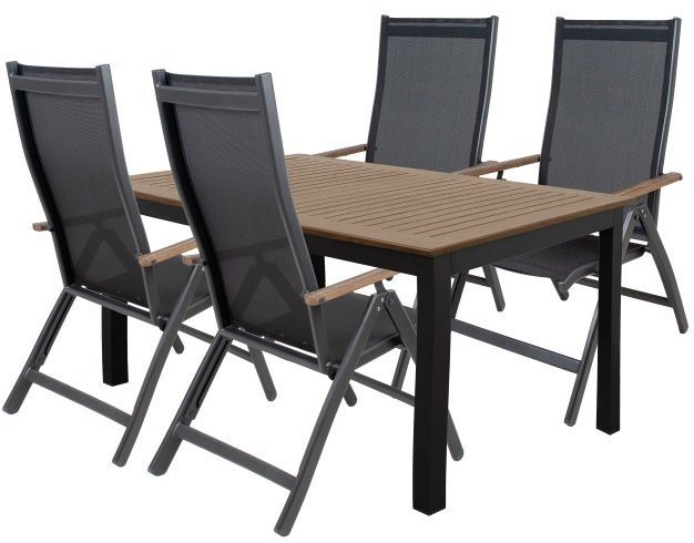 DOPPLER Sedací souprava EXPERTWOOD Plus, 4+1, hliníková