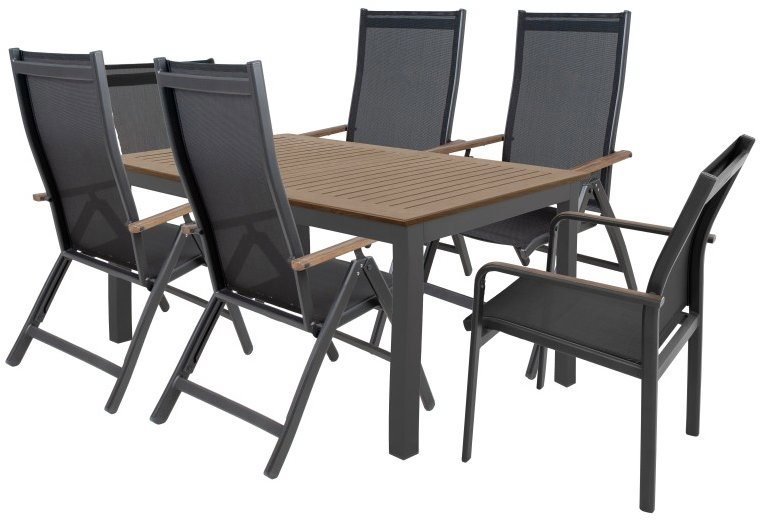 DOPPLER Sedací souprava EXPERTWOOD Plus, 4+2+1, hliníková