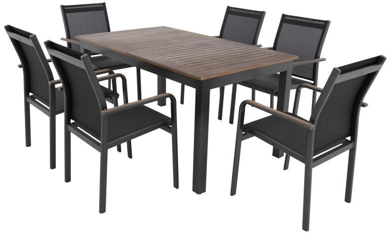 DOPPLER Sedací souprava EXPERTWOOD Plus, 6+1, hliníková
