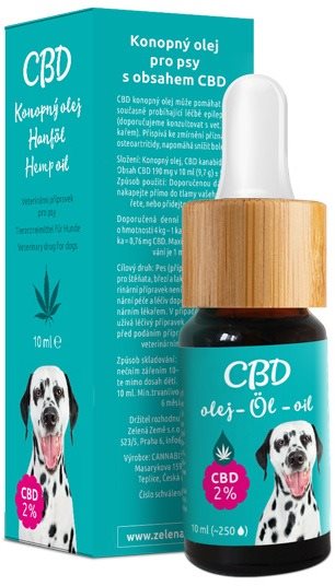 Zelená země CBD olej pro zvířata 2%, 10 ml