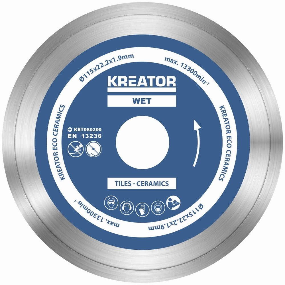 KREATOR Diamantový kotouč celoobvodový 115mm 3ks sada KRT080200