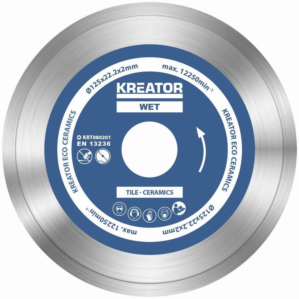 KREATOR Diamantový kotouč celoobvodový 125mm 3ks sada KRT080201