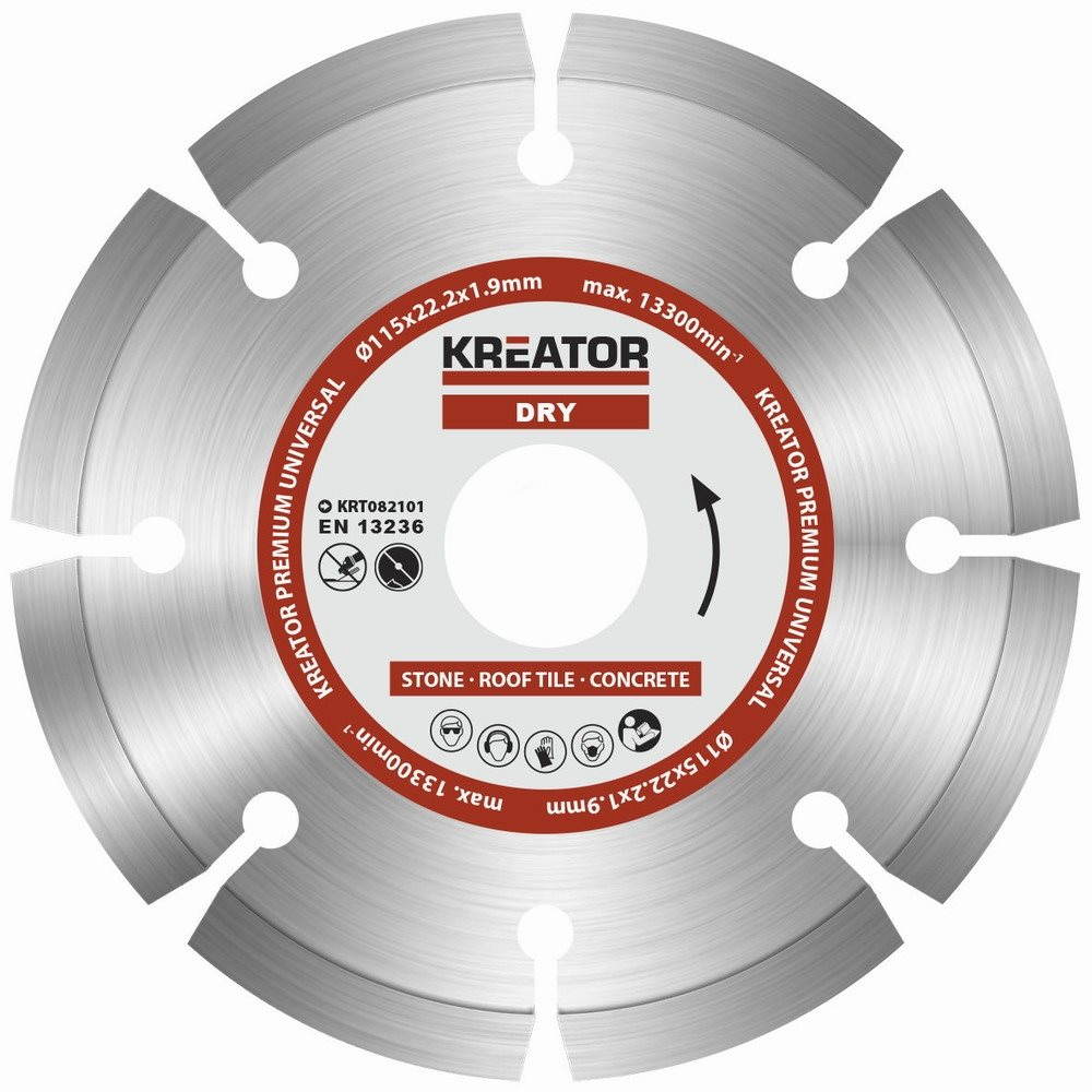 KREATOR Diamantový kotouč segmentový 115mm PREMIUM KRT082101