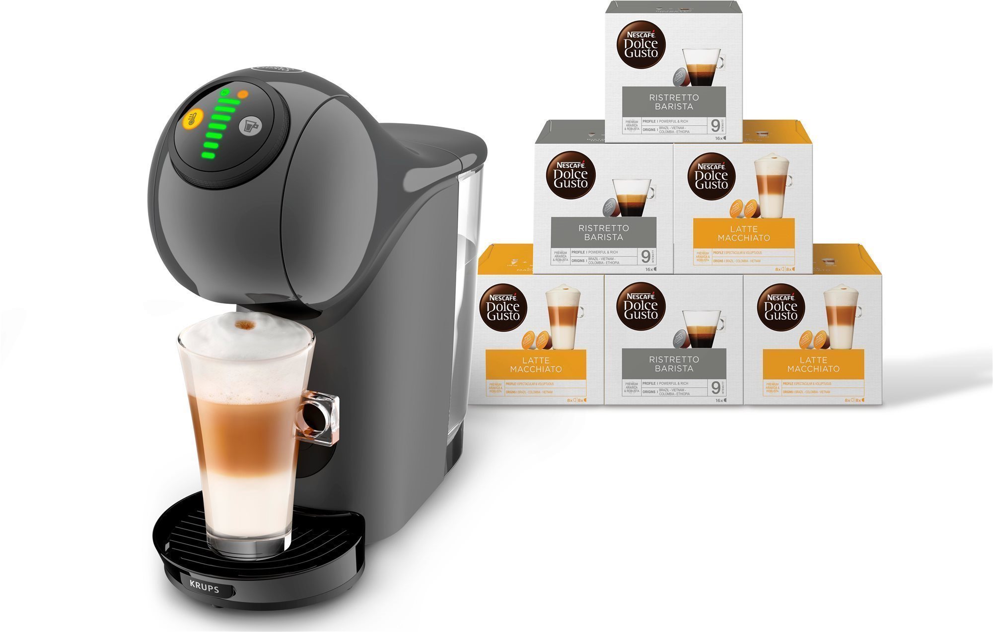 KRUPS KP243B10CZ Nescafé Dolce Gusto Genio S dárkový set s 96 kapslemi
