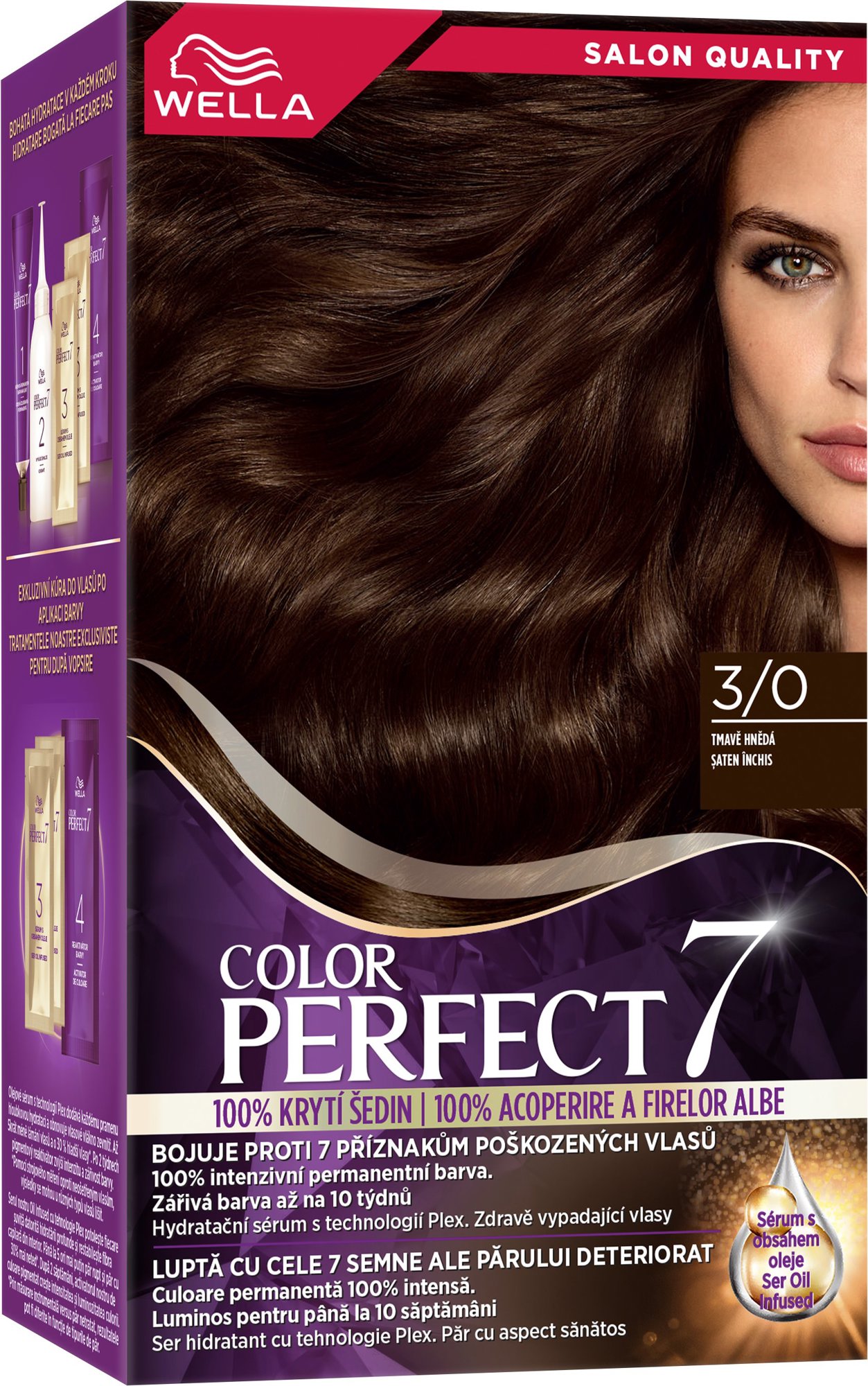 WELLA Color Perfect 3/0 Tmavě hnědá 135 ml
