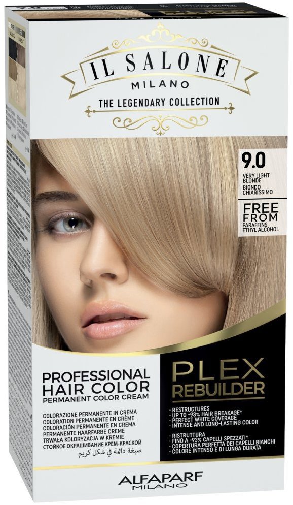 ALFAPARF MILANO IL Salone Plex Rebuilder Hair Color Kit 9.0 Velmi světlá blond