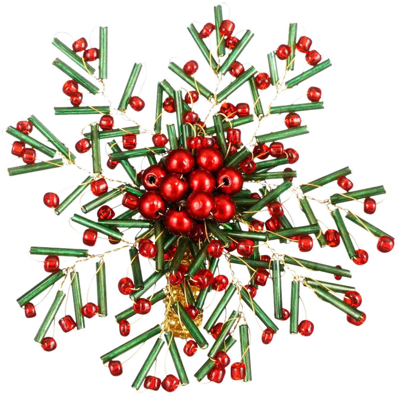 LAALU Kroužek na ubrousky s vánoční květinou 6 × 8 cm