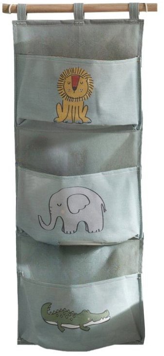 LA FACTORY Závěsný organizér na hračky The King of the Jungle, 80 × 30 cm