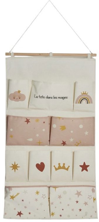 LA FACTORY Závěsný organizér na hračky Head in the Clouds, 110 × 60 cm