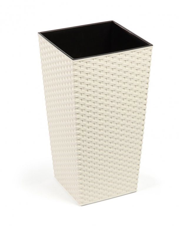 LAMELA Květináč FINEZIA RATAN, 350 × 350 mm, krémový