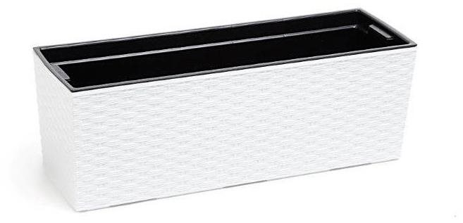 LAMELA Truhlík BEGONIA RATAN, 19 x 56 cm, výška 19.5 cm, bílý