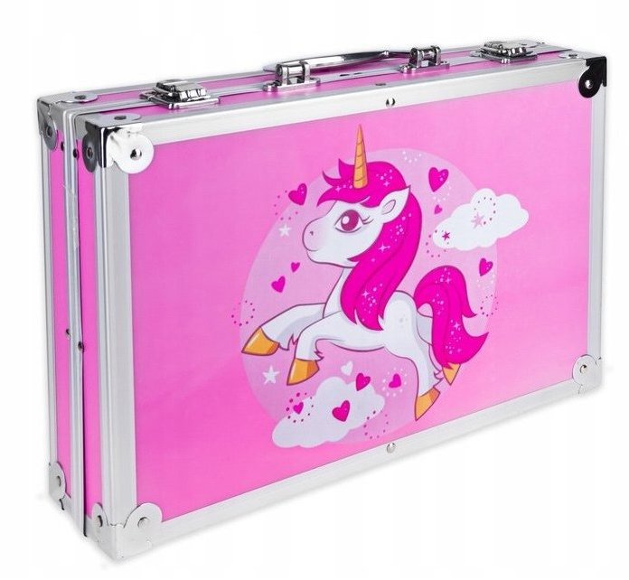 LIVEFY Art Kit sada pro malování v kufříku pro děti 145 ks, ružové