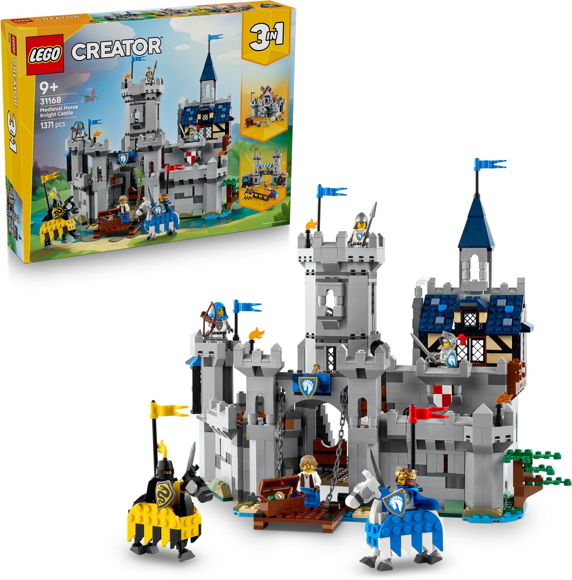 LEGO® Creator 3 v 1 31168 Středověký hrad a rytíři na koních