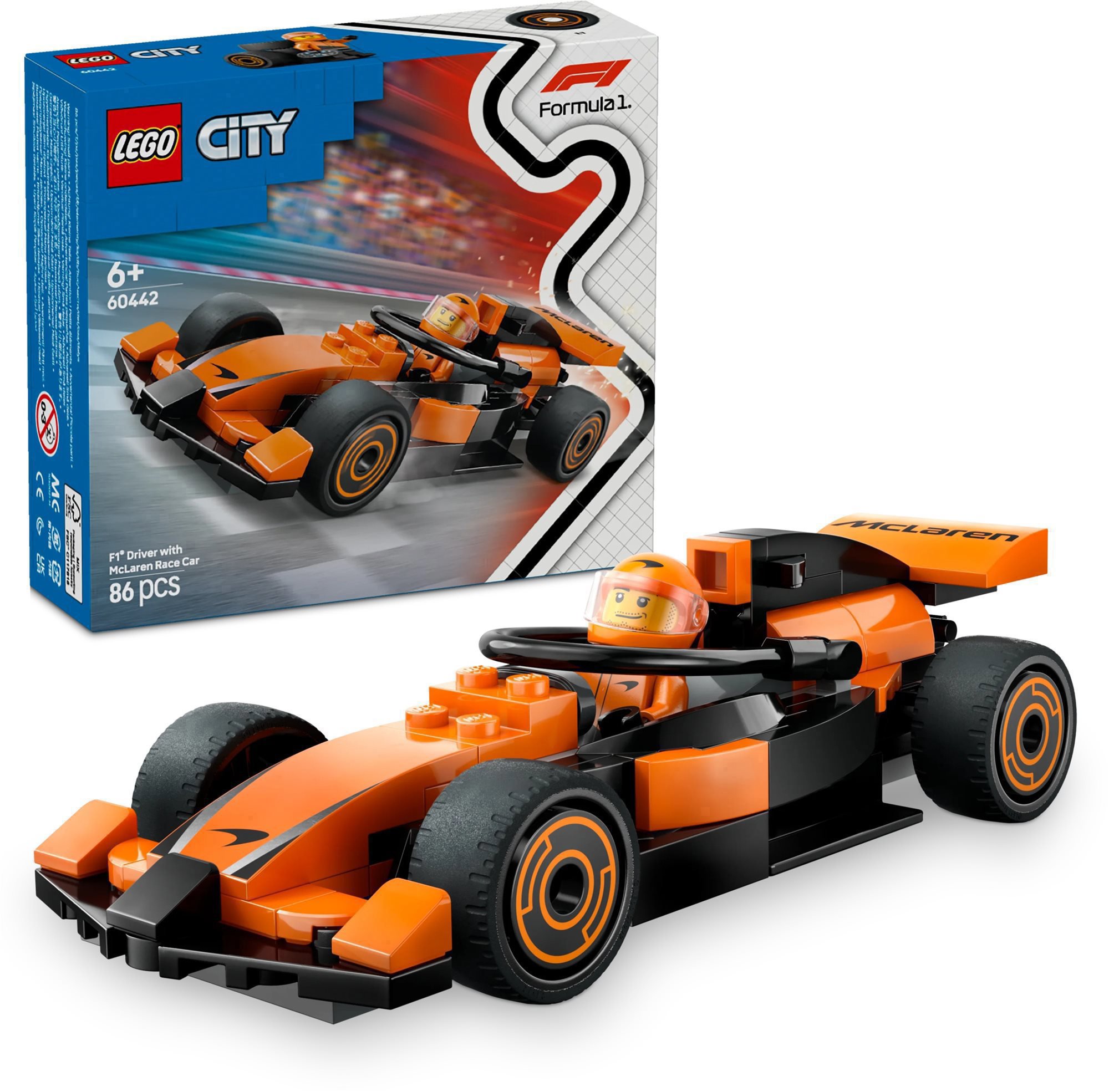 LEGO® City 60442 Jezdec F1® se závodním vozem McLaren