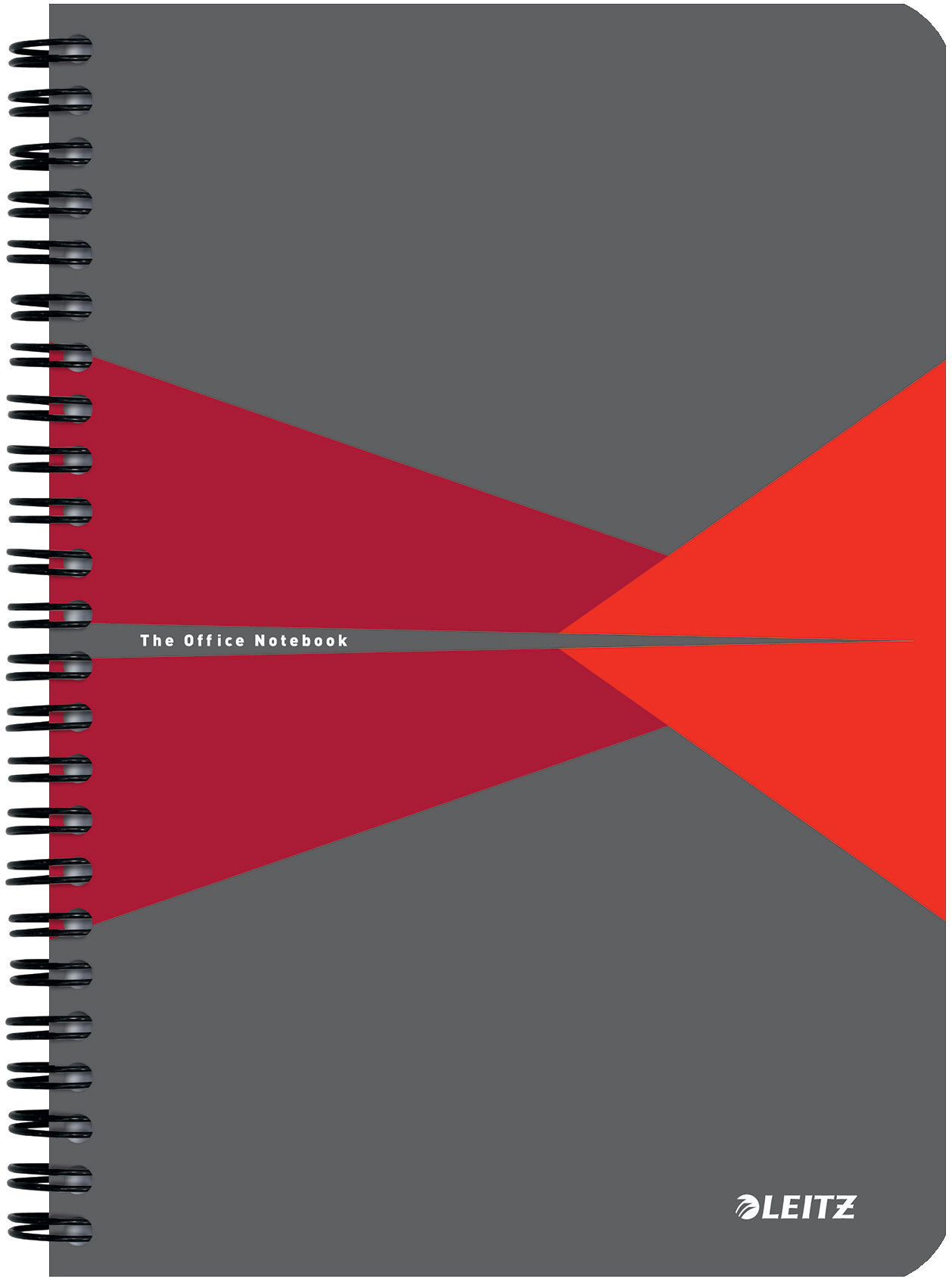 LEITZ Office A5, plastové desky, čtverečkovaný, červený