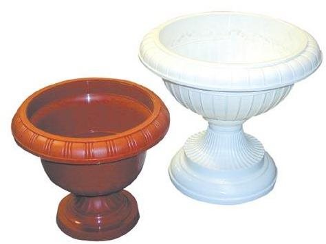 DK PLAST stojan na květiny 34cm AMFORA, hnědá barva