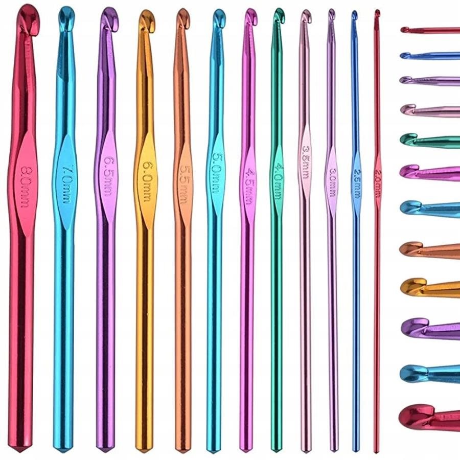 Verk Set na háčkování 12 háčků, 2–8 mm