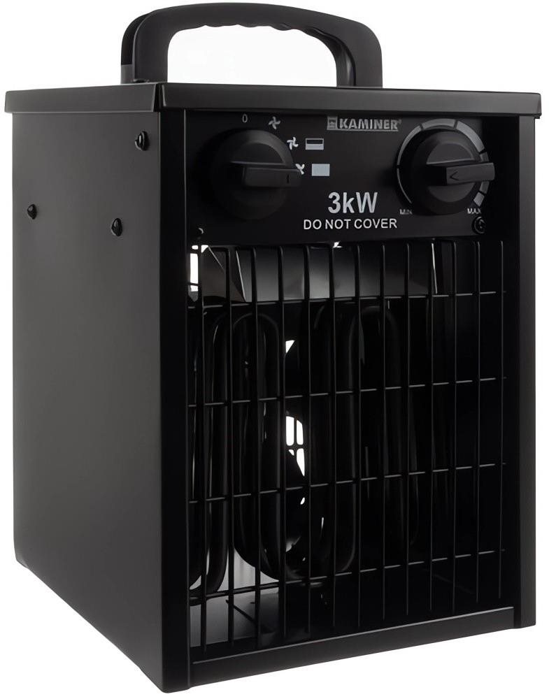 Kaminer 24361 Elektrický topný ventilátor 3000 W, 514m3/h, IPX4, černý