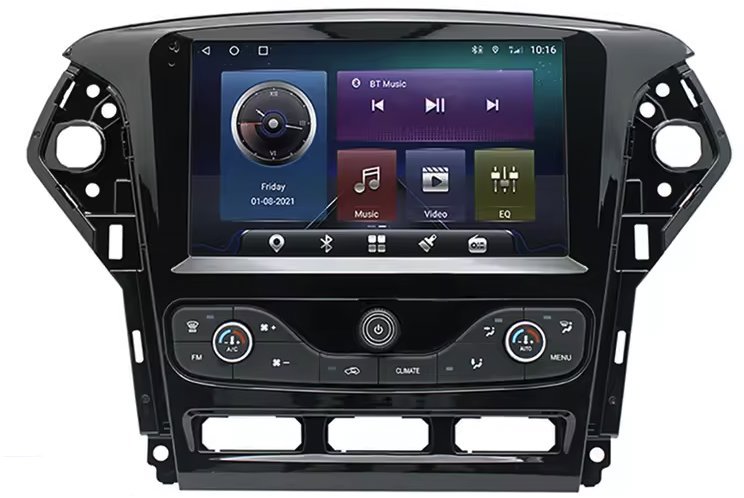 Mekede Autorádio Ford Mondeo MK4 2011 - 2013 s Android, CarPlay, Bluetooth, rámeček typu „A"